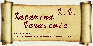Katarina Verušević vizit kartica